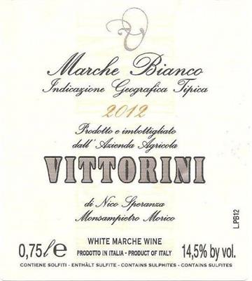 MARCHE BIANCO IGT EDIZIONE 2012 VITTORINI